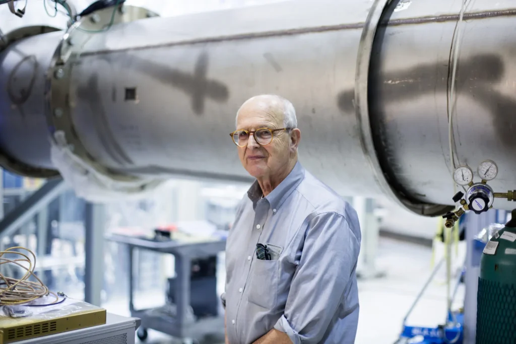 Rainer Weiss in 2018 at the Laser Interferometer Gravitational-Wave Observatory (LIGO) at the Massachusetts Institute of Technology.