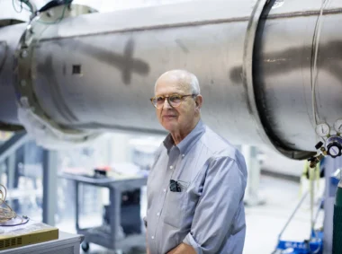 Rainer Weiss in 2018 at the Laser Interferometer Gravitational-Wave Observatory (LIGO) at the Massachusetts Institute of Technology.