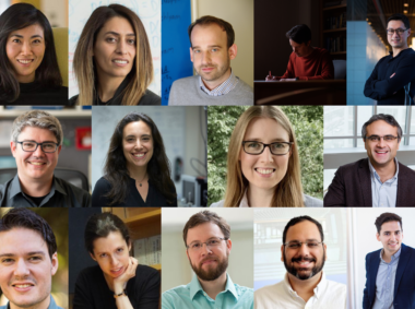 Tenured faculty in the School of Science for 2022 and 2023. Top row, left to right: Gloria Choi, Nikta Fakhri, Greg Fournier, Daniel Harlow, and Gene-Wei Li. Middle row, left to right: Michael McDonald, Gabriela Schlau-Cohen, Phiala Shanahan, and Omer Yilmaz. Bottom row, left to right: Riccardo Comin, Netta Engelhardt, Mark Harnett, Or Hen, and Sebastian Lourido.