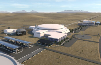 Artist’s impression of a Cosmic Explorer observatory.