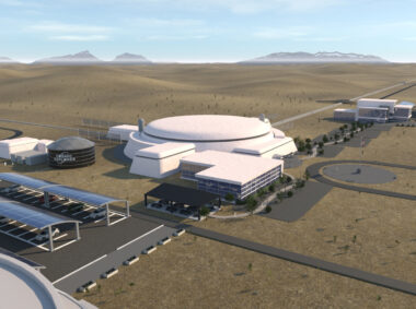 Artist’s impression of a Cosmic Explorer observatory.