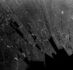 Brittany Nelson, Broken Plate (from Harvard Astronomical Photographic Glass Plate Collection), 2025. Gelatin silver print, 52 x 62 in (framed)