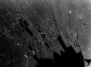 Brittany Nelson, Broken Plate (from Harvard Astronomical Photographic Glass Plate Collection), 2025. Gelatin silver print, 52 x 62 in (framed)