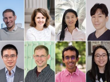 The MIT faculty named 2026 Sloan Research Fellows include: (top row, l-r) Jacopo Borga, Anna-Christina Eilers, Linlin Fan, and Yoon Kim