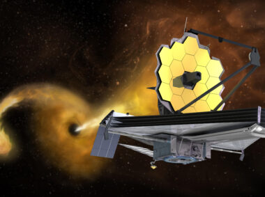 Astronomers at MIT, Columbia University, and elsewhere have used NASA’s James Webb Space Telescope to peer through the dust of nearby galaxies and into the aftermath of a black hole’s stellar feast.