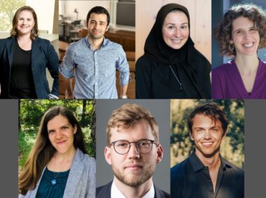 The MIT faculty named 2025 Sloan Research Fellows include (clockwise from top left) Ariel Furst, Mohsen Ghaffari, Marzyeh Ghassemi, Darcy McRose, Christian Wolf, Emil Verner, and Sarah Millholland.