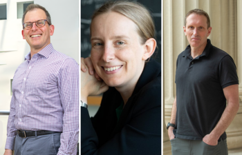 2024 John Simon Guggenheim Foundation Fellows include (left to right) Roger Levy, Tracy Slatyer, and Martin Wainwright.